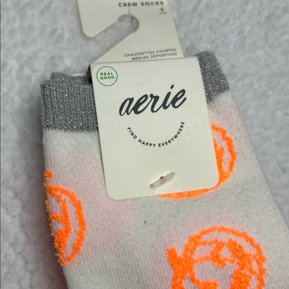 NWT Aerie Pumpkin Crew Socks - Picture 5 of 6